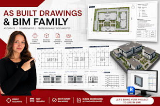 redraw PDF, sketch blueprint to autocad revit as built drawing conversion