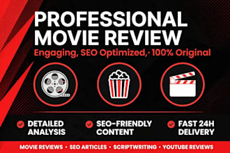 write a professional movie review and film critique blog post