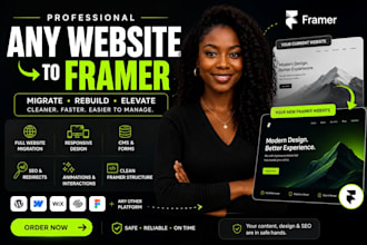 migrate wordpress, webflow, figma, wix, squarespace to framer, framer migration