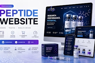 build fda compliant peptide website peptide wordpress website biotech website