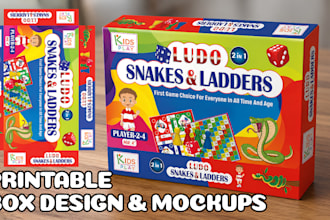 create board game box design card game box printable die line and box mockups