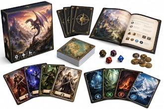 design custom board game and card game artwork
