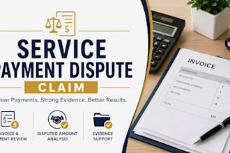 prepare a service payment dispute claim for invoices refunds and charges