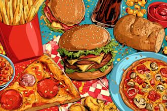 food pop art of your food pop art