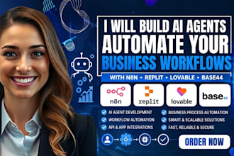 build ai agents automate your business workflows with n8n replit lovable base44