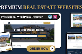 design a wordpress real estate property listing and booking website