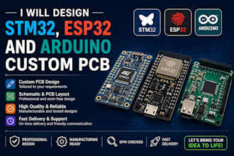 design stm32 , esp32 and arduion custom pcb