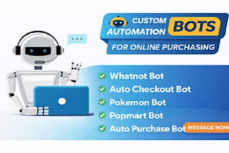 do auto buying bot, target bot, auto purchase bot, pokemon bot,auto checkout bot