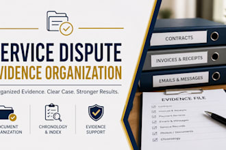 organize service contract dispute evidence for small claims and payment cases