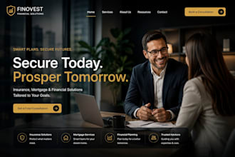 build wix insurance website mortgage broker website financial advisor website