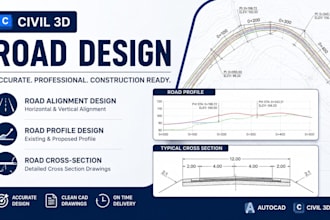 design road alignment, road profile and cross section in civil 3d