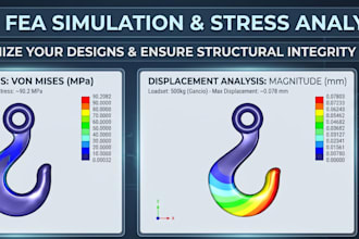 3d cad modeling and fea structural stress analysis