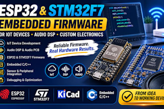 develop esp32 stm32f7 firmware for iot devices and audio dsp