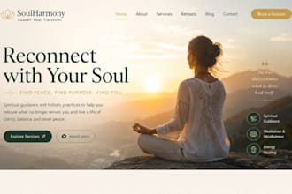 design wix spiritual website reiki tarot reading healing psychic reading website