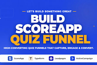 build scoreapp quiz funnel or score crad for score app and typeform jetform quiz