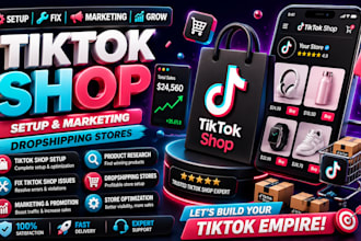 setup tiktok shop, fix tik tok shop issues, marketing tiktok dropshipping store