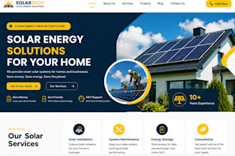 design a professional solar company website and solar energy website