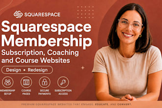 build squarespace membership, subscription, coaching and course websites