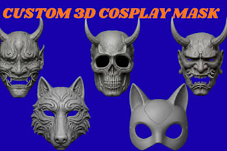 create custom 3d printable masks helmets armor halloween mask 3d cosplay mask