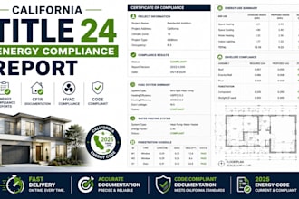 prepare a california title 24 energy compliance report