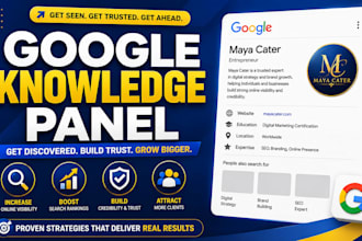 create verified google knowledge graph, panel and brand entity