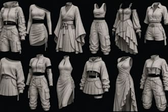 do second life 3d clothing mesh peds sims vrchat sansar fivem y2k fashion design