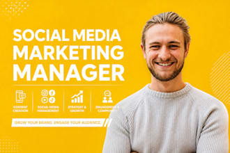be your social media marketer, social media content creator and manger