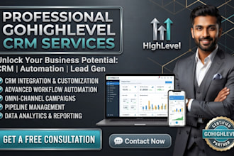 build gohighlevel website, ghl landing page, CRM automation and sales funnel