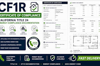 prepare california title 24 cf1r energy compliance documentation