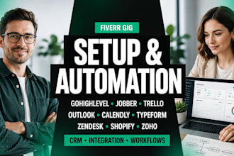 setup gohighlevel jobber trello outlook calendly typeform zendesk shopfiy zoho