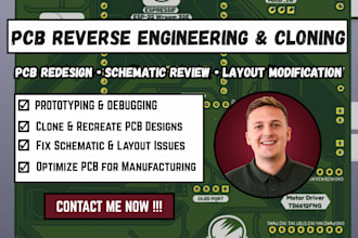 pcb reverse engineer pcb cloning pcb redesign schematic review modify pcb layout