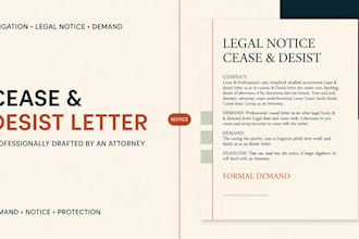 draft a professional legal cease and desist letter as an attorney