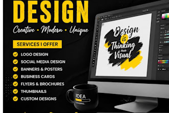 design modern graphic designs and stunning logo