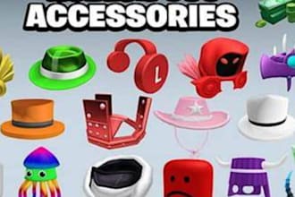 create custom roblox ugc, blender 3d models, accessories, hair and game assets