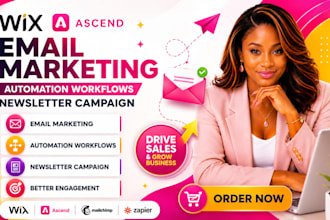 setup wix ascend email marketing, automation workflows and newsletter campaign
