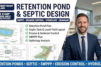 design civil site plans, grading, drainage, stormwater and land development plan