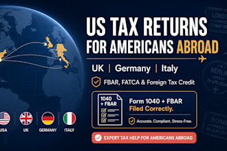 file your US tax return for american investors living in UK, germany, italy