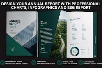 design your annual report with professional charts, infographics and esg report