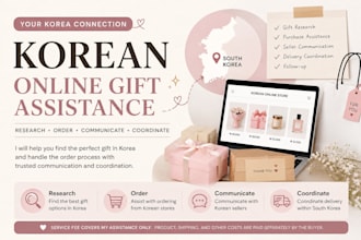 assist with korean online gift purchases and local delivery