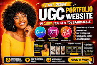 design ugc portfolio website canva ugc portfolio website canva social media kits