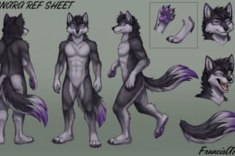 furry ref sheet fursona ref sheet anthro ref sheet character design furry artist