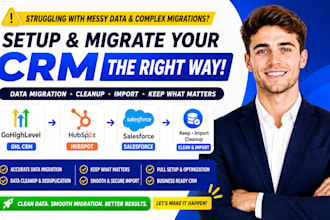 setup gohighlevel ghl CRM data migration hubspot salesforce keep import cleanup