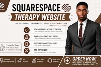 design squarespace therapy website
