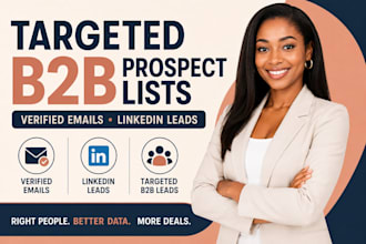 do targeted b2b prospect lists with verified emails, linkedin leads generation