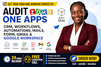 audit zoho one apps crm workflows automations mails form gmail google workspace