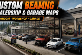 build custom beamng dealership and garage maps