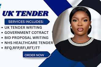 do UK tender bid writing, government contract, nhs tender and proposal