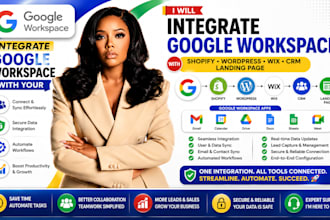 integrate google workspace with shopify wordpress wix website CRM landing page