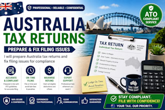 prepare australia tax returns and fix filing issues for compliance