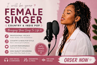 be your  female country singer  and  indie pop singer